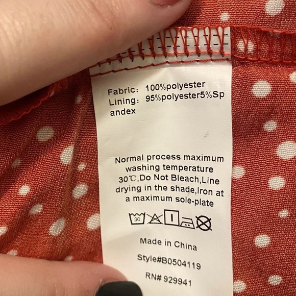 HP!~Red with white polka dots ruffled dress - NWT - Picture 4 of 6